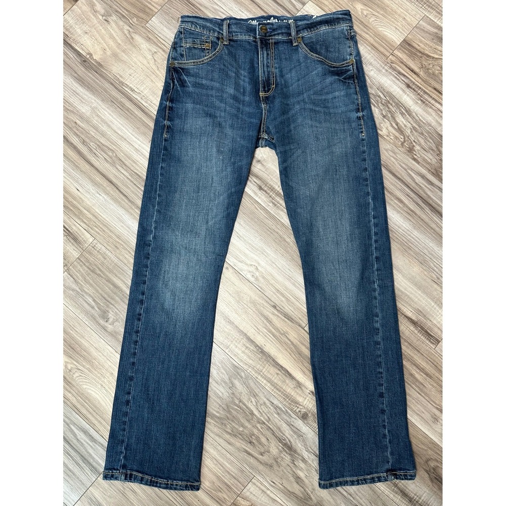 Wrangler Retro Slim Fit Bootcut Jeans Mens Blue Denim Size 32x34
